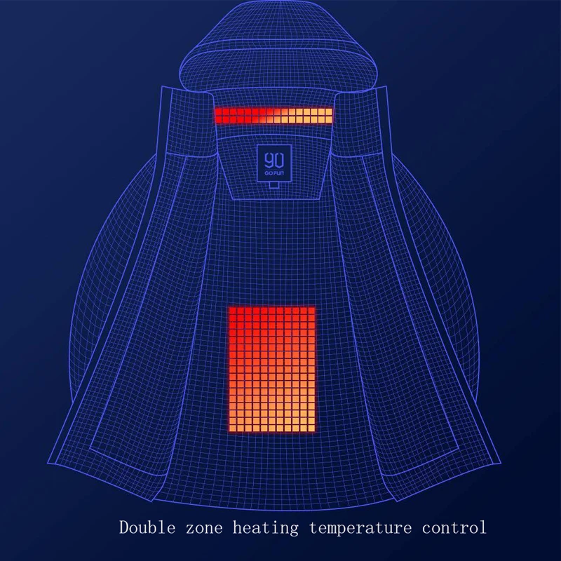 Original Xiaomi 90 Points Hot Temperature Control Down Jacket Charging Treasure Power 40 to 50 Cels