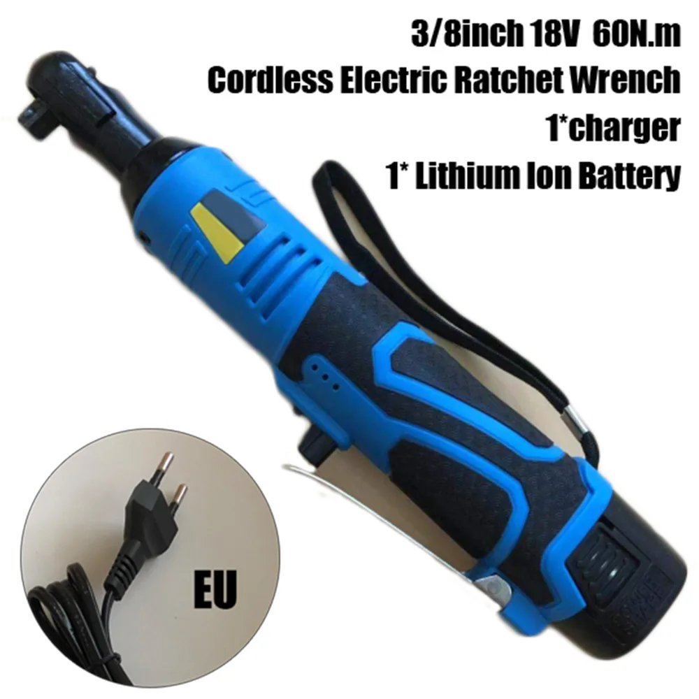 

3pcs/Set 3/8" Square Head Electric Cordless Wrench Battery Charger 230RPM Rotating Speed Power Tool Accessories