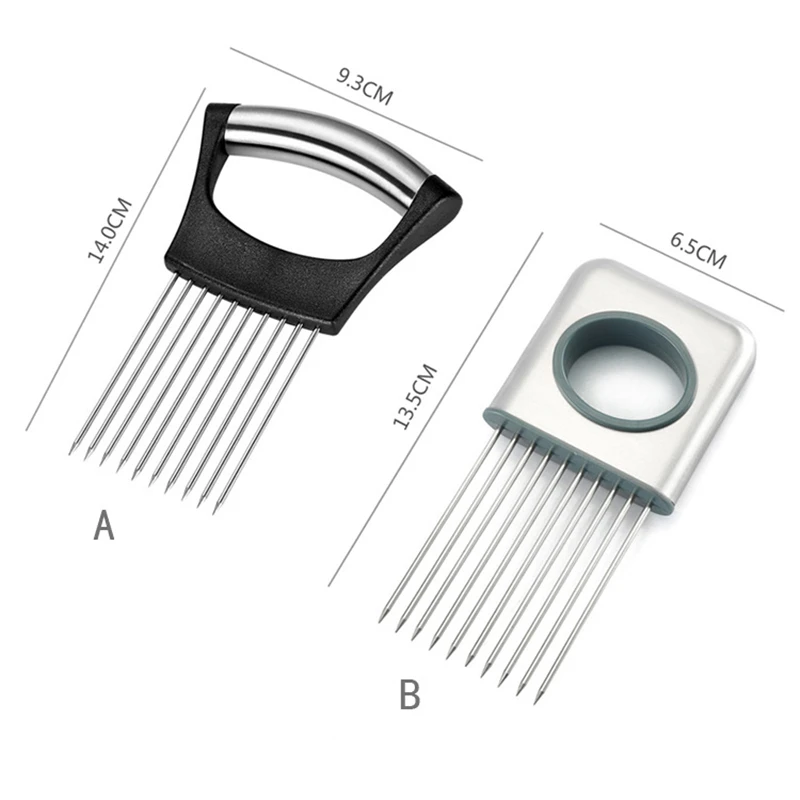Creative Onion Fork Slicer Stainless Steel Loose Meat Needle Tomato Potato Vegetables Fruit Cutter Safe Aid Tool Kitchen Gadgets vegetable slicer fruit slicer onion slicer holder onion slicer food slicer potato slicer