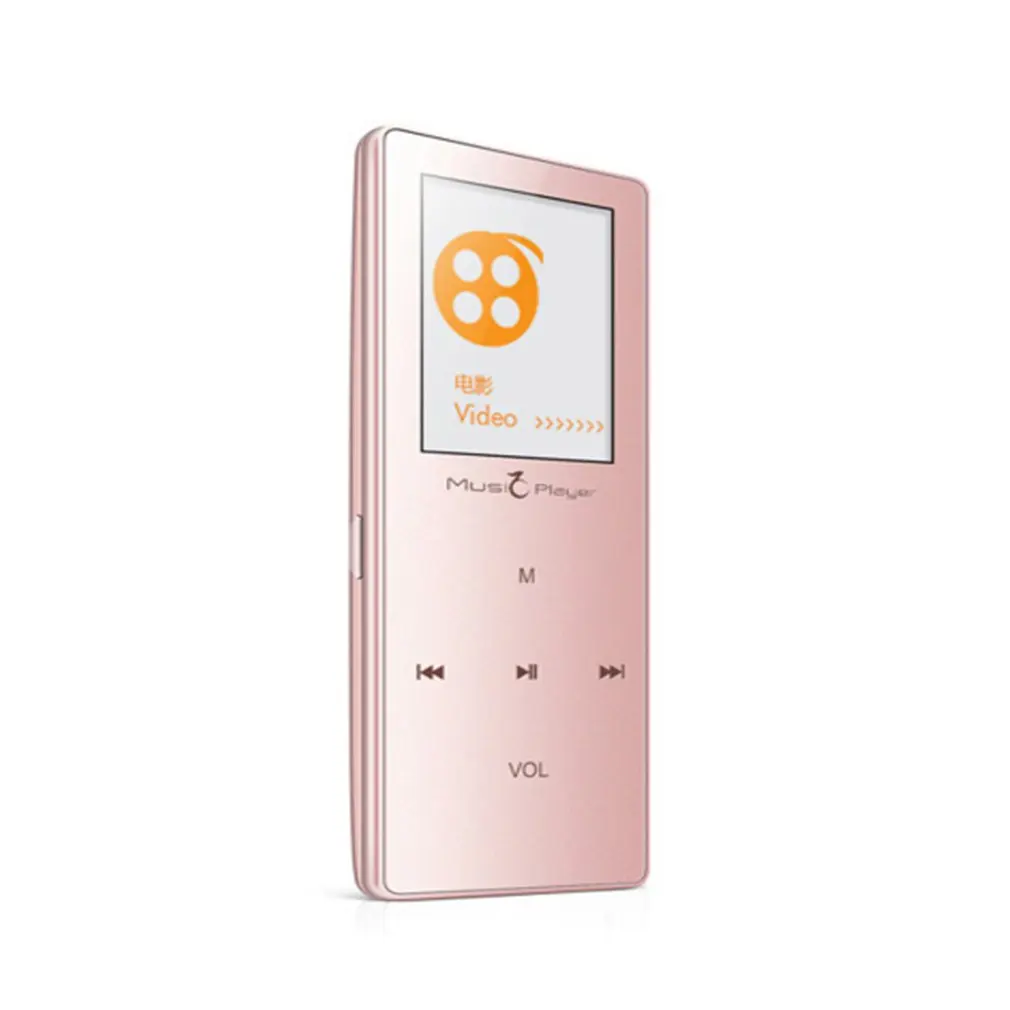 Розовый MP4 плеер с Bluetooth сенсорным экраном MP3-плеер Bulit-in 8 ГБ и динамик HIFI Lossess портативный тонкий MP3-плеер с наушниками - Цвет: Розовый