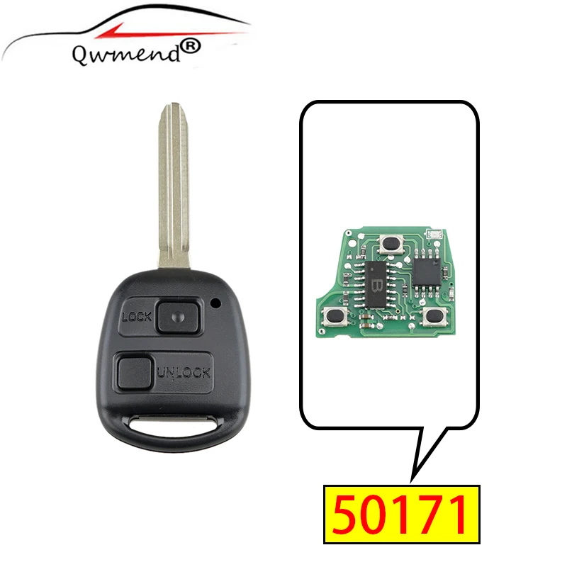QWMEND 50171 Автомобильный Брелок дистанционного управления с ключом для Toyota Avensis Kluger