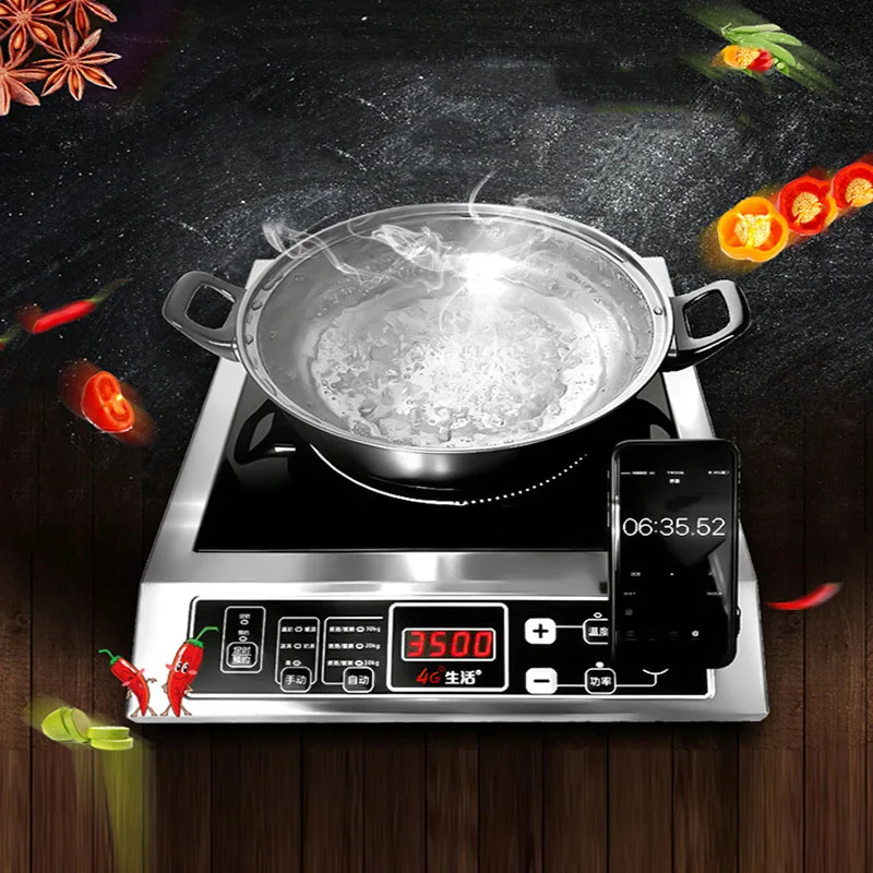 3500W Home High Power Induction Cooker Commercial Flat Desktop Button Stainless Steel Soup Stir-fry 3500W Home High Power Induction Cooker Commercial Flat Desktop Button Stainless Steel Soup Stir-fry