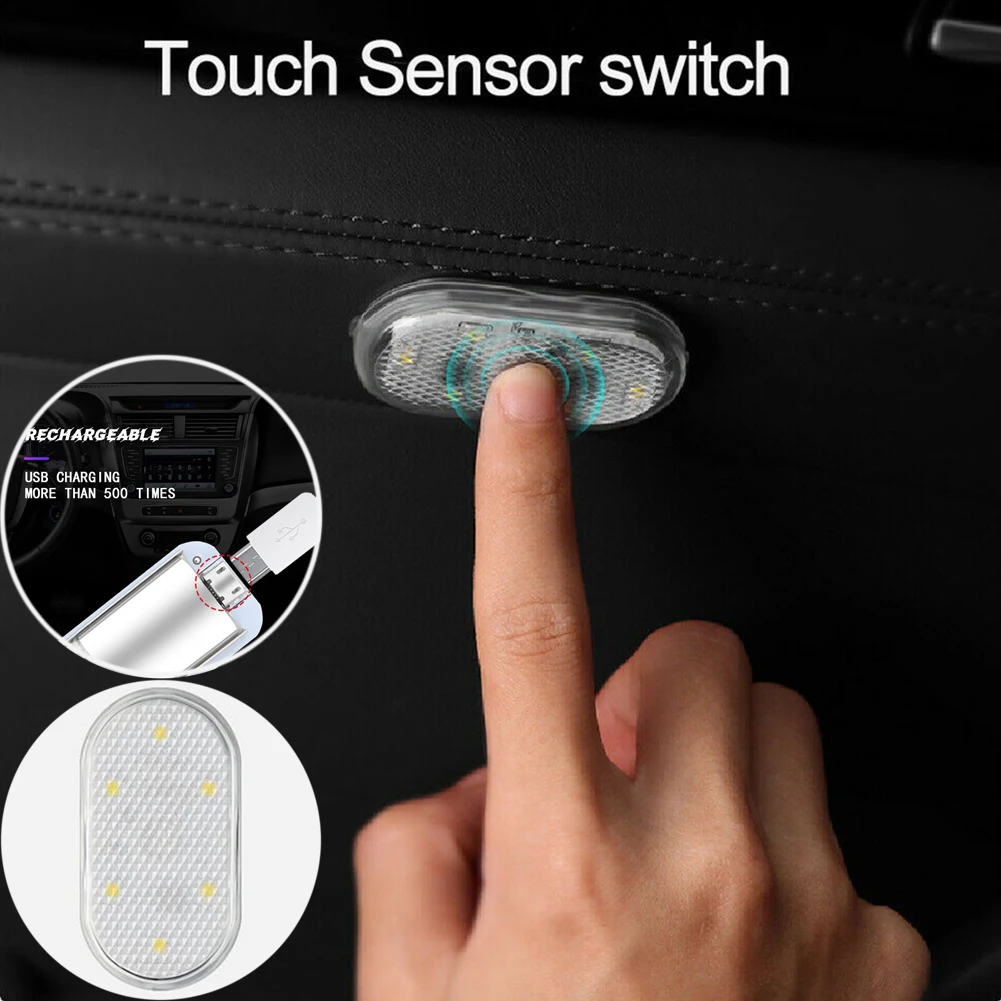 Светодиодные лампы для салона автомобиля с USB-зарядкой белый Потолочный