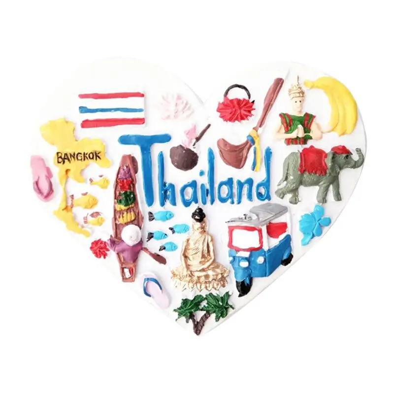 3D смолы магнит на холодильник тайский слон Будда храм подарок-сувенир для туриста холодильник магнитные наклейки стикеры DIY домашний декор