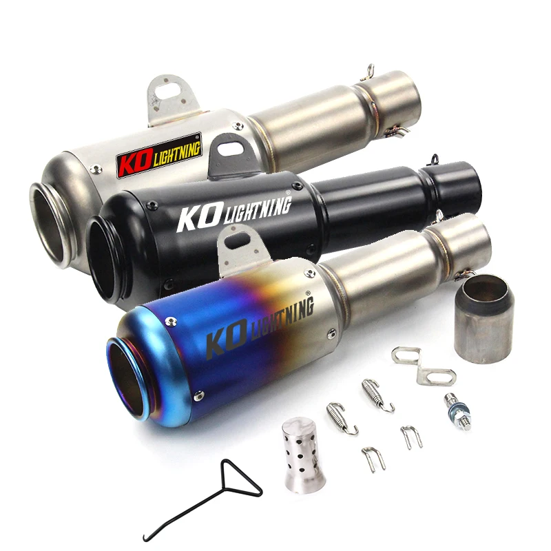 

Silp on For 38-51mm Motorcycle Vent Silencer Tubes System Refit Escape Exhaust Muffler Pipe With Removable DB Killer Universal