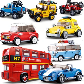 

CITY Great off-road vehicle SPEED CHAMPIONS Car sets Building Block Kit Brick Model Kids Toys London double decker bus technic