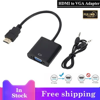 

HDMI To VGA Adapter Cable Male To Female HDMI TO VGA Converter Adapter 1080P Digital To Analog Video Audio For Tablet