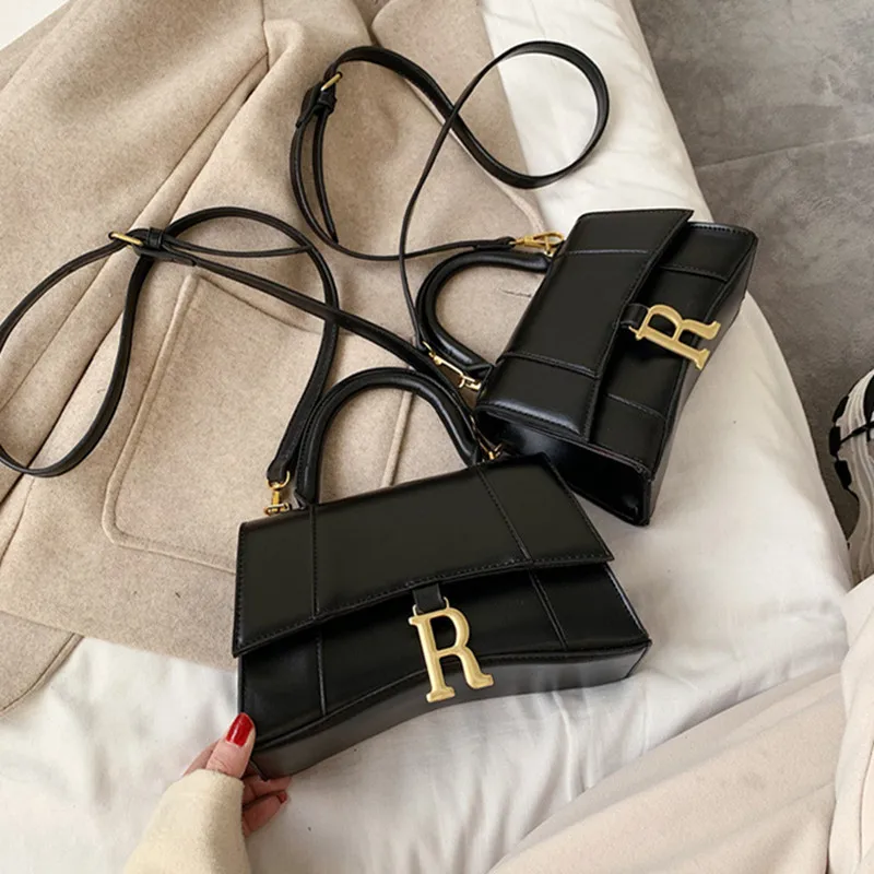 Женская модная сумка на плечо с металлическими буквами, Классическая модная сумка-мессенджер, Женская Роскошная сумка высокого качества