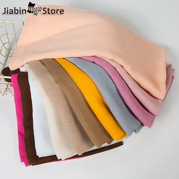 

Women Plain Cotton Polyester Hijab Shawl Scarf Muslim Lady Hijabs Head Scarves Wraps Turban Malaysian Hijabs Headscarf