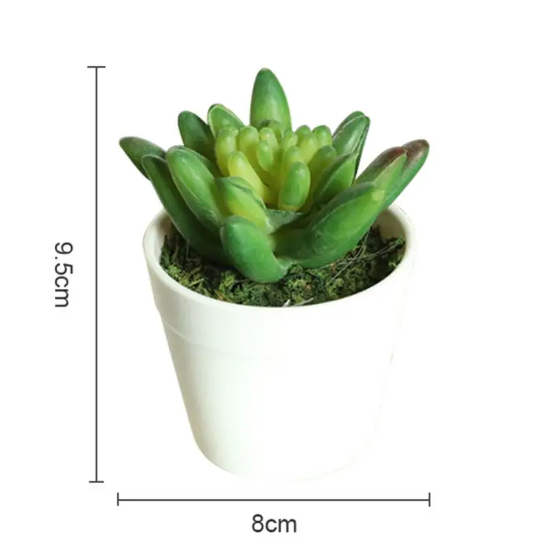 Искусственные влагозапасающие растения с пластиковым горшком мини-размера декоративный искусственный суккулент растения Кактус в горшке - Цвет: A9