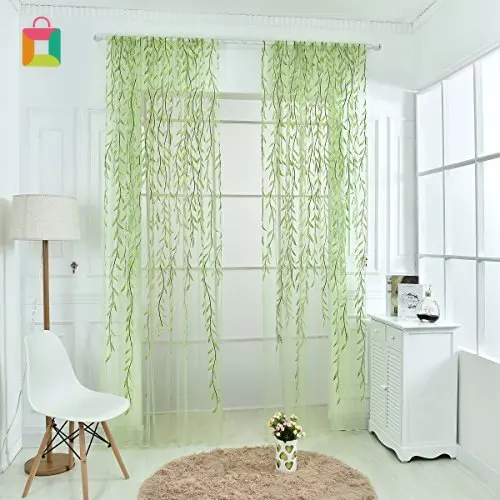

Willow Voile Tulle Room Window Curtain Sheer Voile Panel Drapes Curtain Cozy