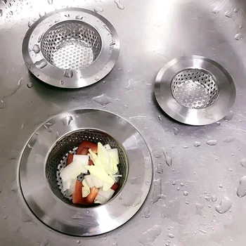 

7cm/9cm/11cm Kitchen Sink Strainer Drain Hole Filter Trap Metal Sink Strainer Stainless Steel Bath Sink Drain Waste Screen