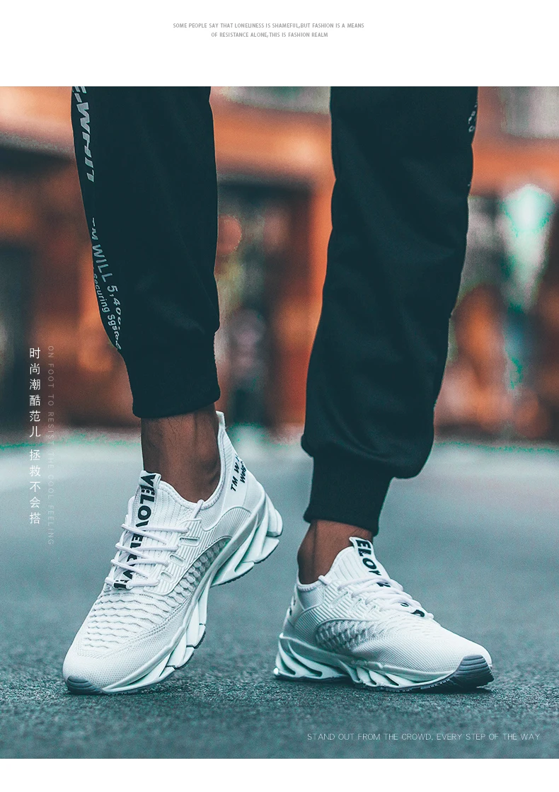 Breathable Mesh Men Sport Blade Sneakers Outdoor Male Trainers Fitness Black Red Walking Athletic Tennis Shoes Zapatillas Hombre