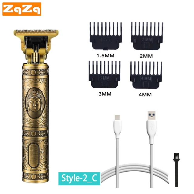 ZqZq Hair Trimmer Clipper Rechargeable Hair Clipper,Men Trimmer Electric Shaver Barber Machine Rechargeable Cutter Barbershop Style-2-C