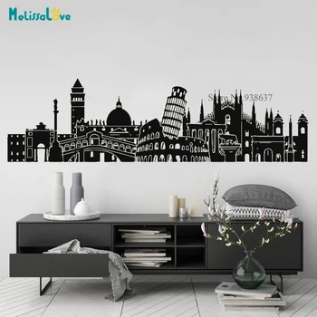

Famous Italian buildings Decal City landscape Vinyl Sticker Mural Wall Art Wall Decal Sticker Decor BB157