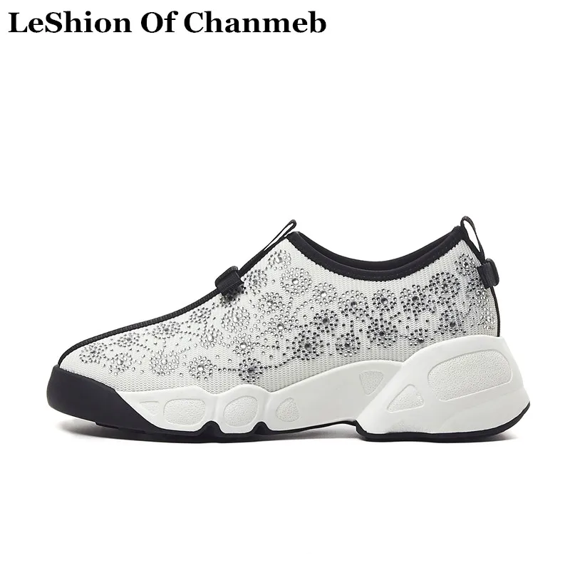 

female luxury brand sneakers women's diamond jewelry sneakers crystal trainers lady female designer casual leisure shoes size 39