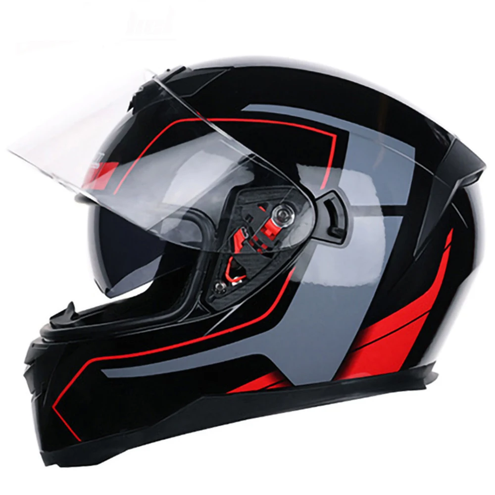 

JIEKAI Motorcycle Helmet Full Face Motocross Helmet Capacete da Motocicleta Cascos Moto Casque Doublel lens Racing Riding Helmet