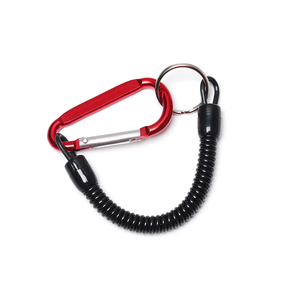 1PC Tactical Retractable Spring Elastic Rope Security Gear Tool Anti-lost Phone Keychain Portable Fishing Lanyards Outdoor Tools