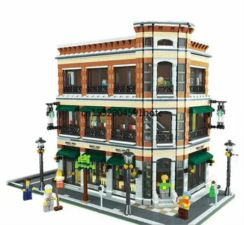 

15017 4616Pcs Creator Series Bookstore Cafe Model Building Kits Blocks Bricks Toys birthday Gifts For Kids