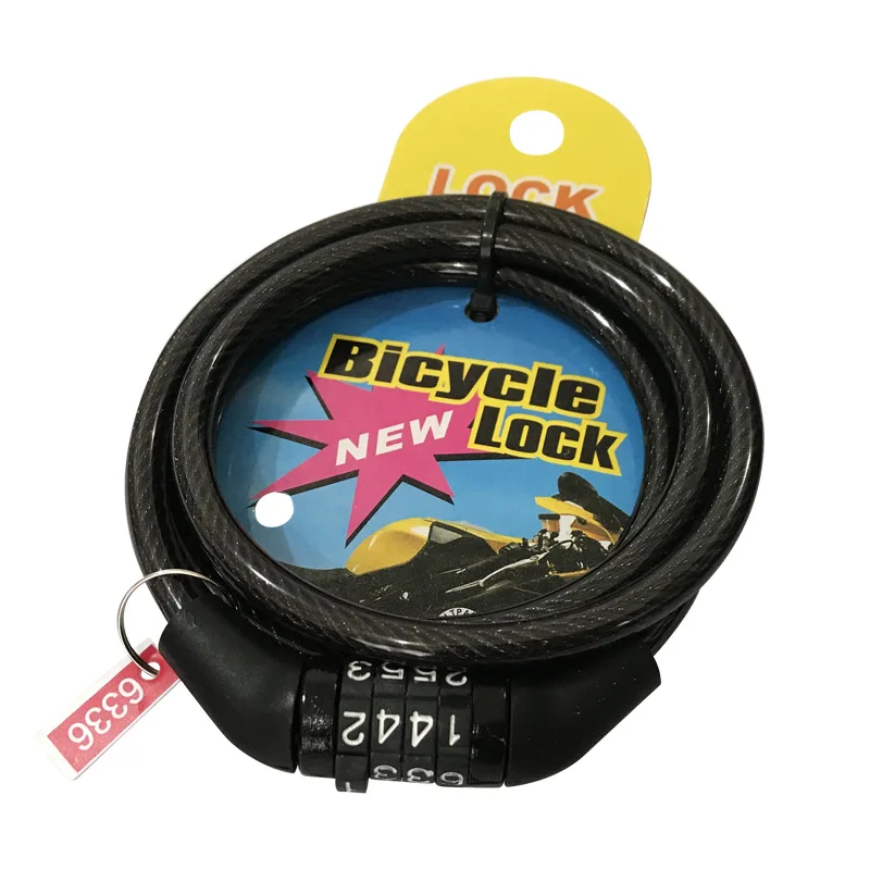 

Bike Lock 4 Digit Code Combination Bicycle Lock Bicycle Security Lock Bicycle Equipment MTB Anti-theft Lock