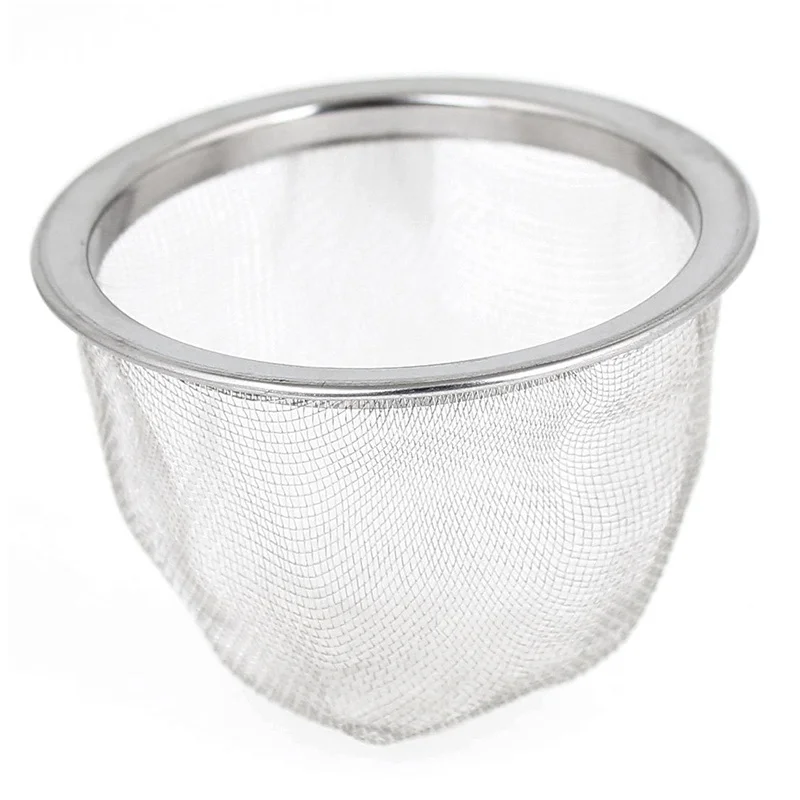 

63mm Silver Tone Stainless Steel Wire Mesh Tea Leaves Spice Strainer Basket
