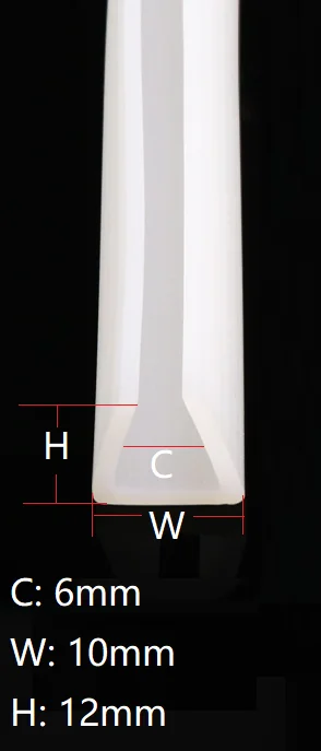 U-образная уплотнительная лента 6 мм канальная силиконовая резиновая обмотка скользящее окно автомобильный душ с дверью Бескаркасный стеклянный край уплотнитель мягкая защита - Цвет: 6mm
