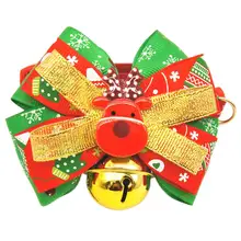 Série de noël collier de noeud papillon pour animaux de compagnie chien cloches chat nœud papillon fournitures pour animaux de compagnie(China)