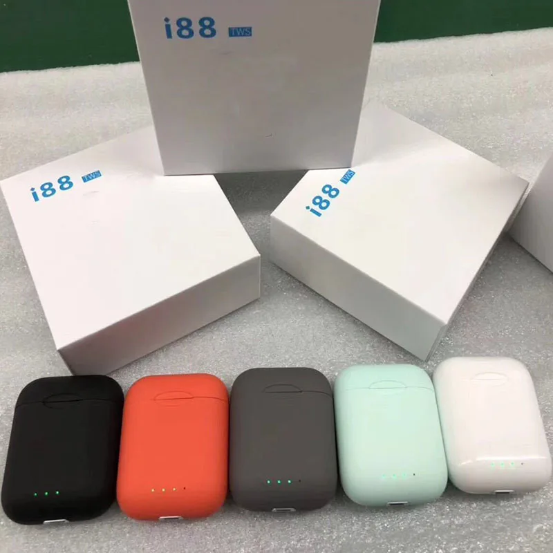 

i88 tws Bluetooth Earphones Auto Pairing Wireless Headphones Wireless Charging Headset Mini Earbuds PK I200 I800 I12 i10 10PCS