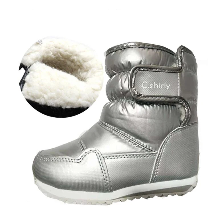 YWPENGCAI/Водонепроницаемые мягкие шерстяные детские зимние ботинки-30 градусов; детская зимняя обувь; размеры 23-37; теплые ботинки унисекс для мальчиков и девочек