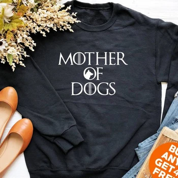 

Mother of Dogs Crewneck Sweatshirt Plus Size Women Hoodies Harajuku Streetwear Animal Lovers Kawaii Clothes Drop Shipping