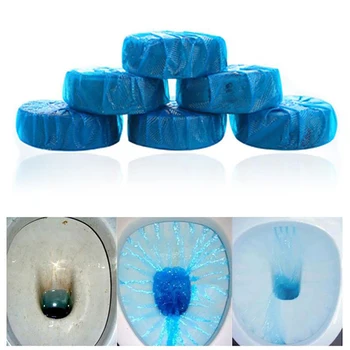 

10Pcs/Pack Toilet Cleaner Automatic Cleaning Blue Bubble Home Bathroom Deodorizer Block Restroom Cleaning Chemicals Hot