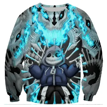 

3D Printed Undertale Cute Skull Sans Sweatshirts Unisex Pullover Hoodies Long Sleeve Crewneck Streetwear Hoody Sudaderas Tops