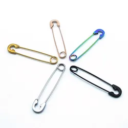 Gothic Stainless Steel Safety Pin Long Stud Earrings Ear Threader Fashion Jewelry Fake Earrings