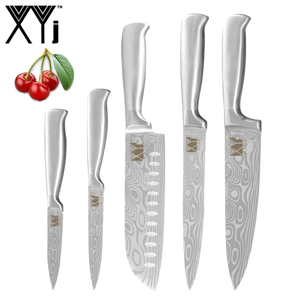 XYj набор кухонных ножей из нержавеющей стали нож для очистки овощей Santoku нарезки