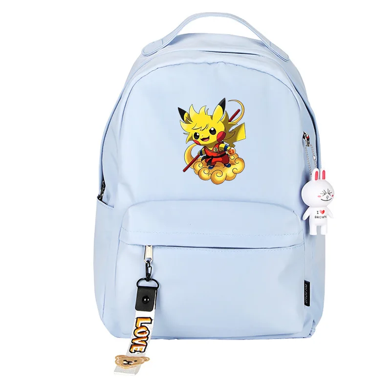 

Dragon Ball Son Goku Anime Bookbag Pink Bookbag Kawaii Pikachu Small Backpack Nylon School Bags Waterproof Travel Backpack