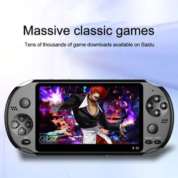 

For X12 Game Video Games Handheld Game Console For Retro Dual Rocker Joystick 5.1 Inch Screen TV Game Player Buin 10000 Games