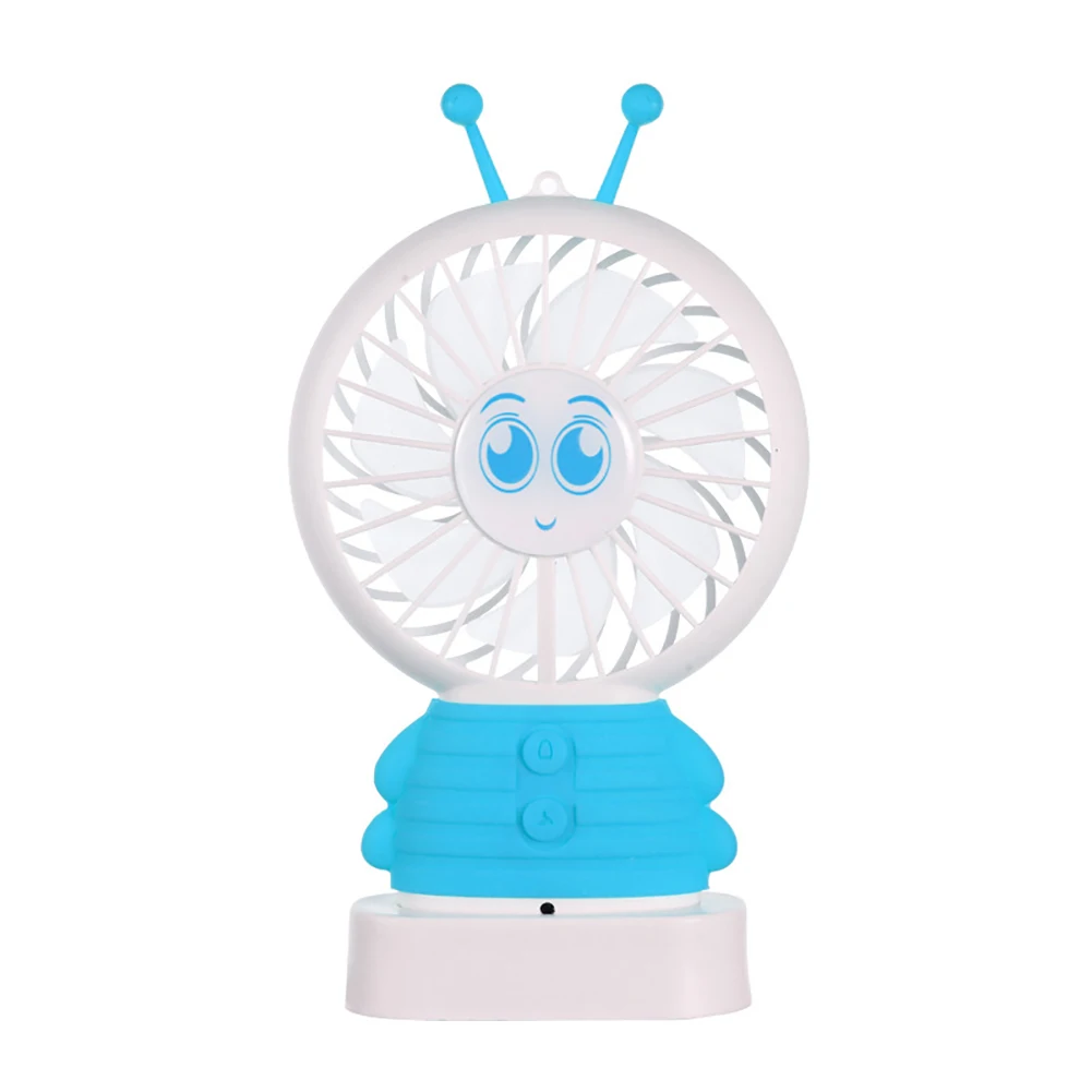 

AI Intelligent Voice Fan USB Mini Handheld Portable Fan Night Light Voice Control Fan @LS