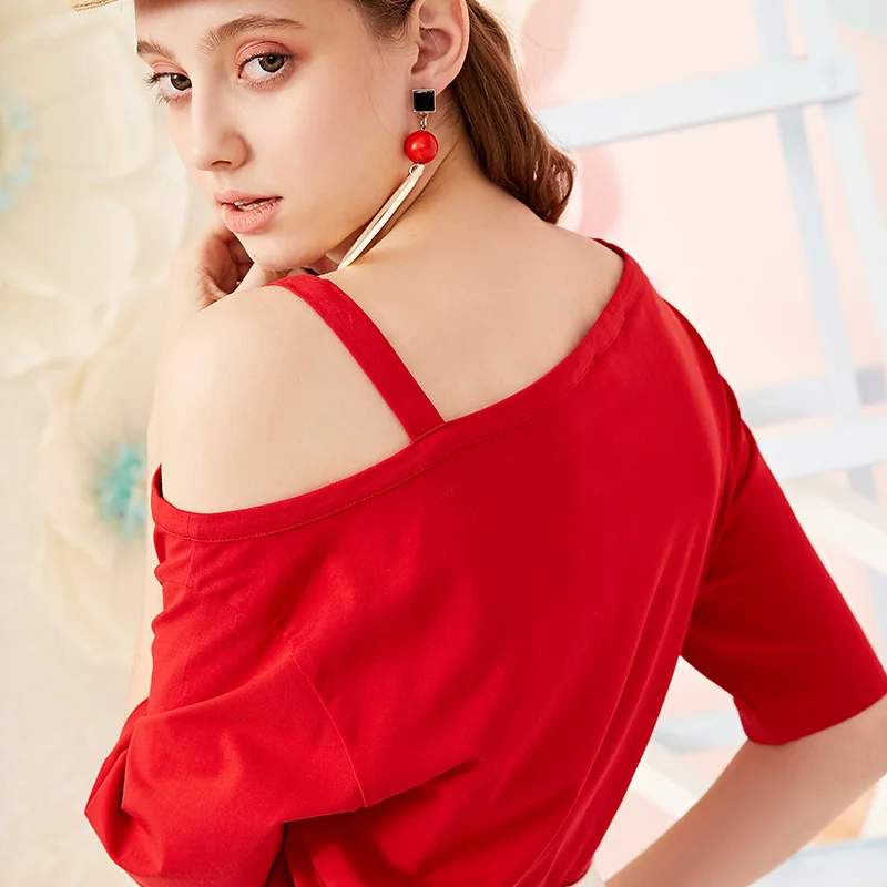 Vero Moda Новая Женская Асимметричная диагональная футболка с коротким рукавом | 3191T1504