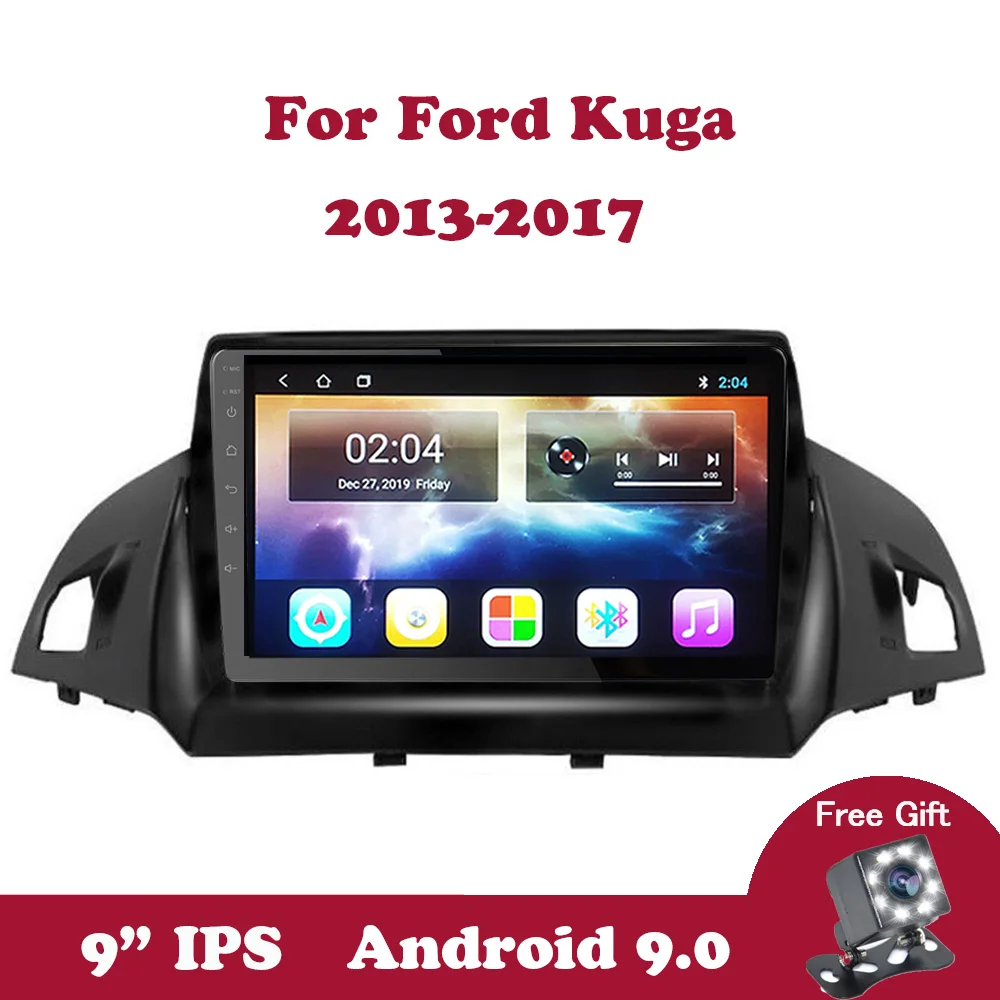 Автомобильный DVD-плеер на Android 9 0 для Ford Kuga 2013 2014 2015 2016 2017 GPS-навигация дюйма IPS