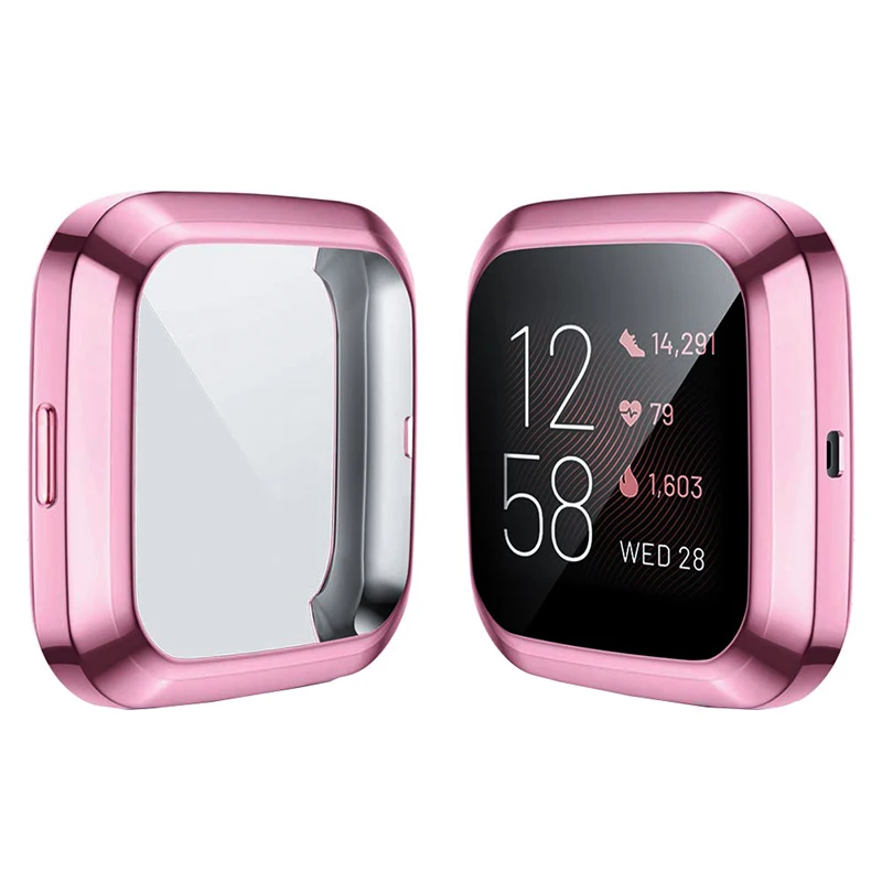 10 Colors Full Coverage for Fitbit Versa 2 Screen Protector Case Plating Protective Cover For Watch Accessories | Наручные часы