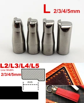 

4pcs L Type 2/3/4/5mm Leather Craft Wide Side Press Electric Creasing & Edging Machine Solder Iron Replace Tip Tool Edger Knife