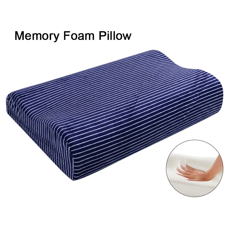 Wave-shaped Memory Foam Soft Pillow Head Massager Cervical Health Care Pillow Knitted Short Plush Neck Pillow Slow Rebound - Цвет: C