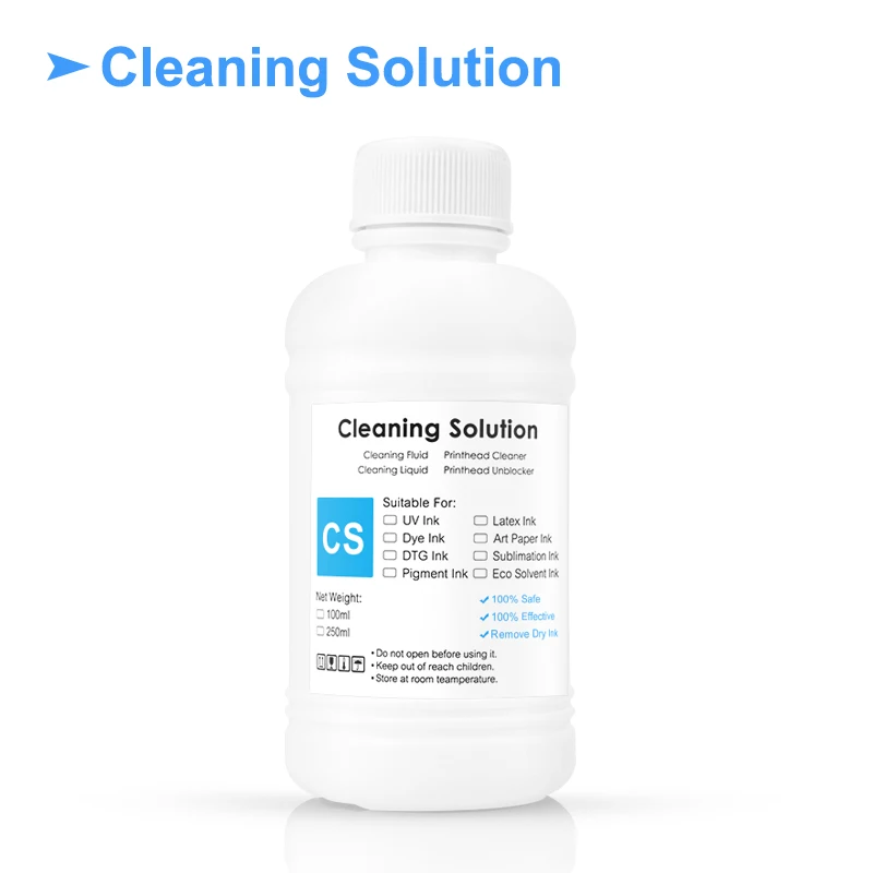 250ML DTG Cleaning Solution Textile InK Garment Ink Print Head Cleaning Liquid Capping Station Fluid DTG Ink Cleaner