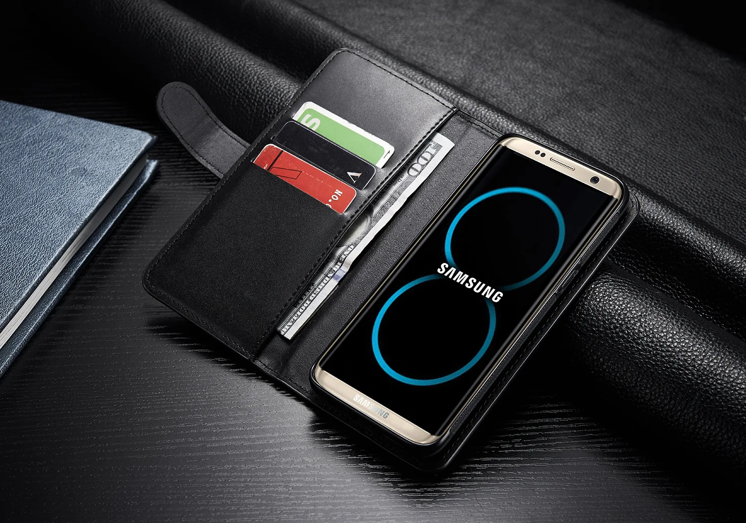 Роскошный кожаный чехол для samsung Galaxy S8, S9, S10 Plus, Note 8, 9, 10, откидной магнит, кошелек, чехол для телефона с карманом на молнии