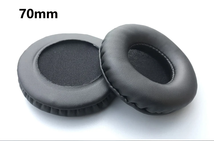 70mm black Мягкие ПУ амбушюры 45 мм-110 мм пены амбушюры 100 мм 110 мм подушки для sony для AKG для Sennheiser для Аш для Philips большие наушники - Цвет: 70mm black