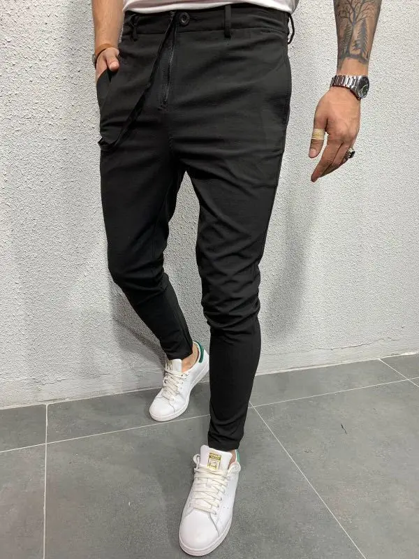 

2019 Sun Hot Selling Europe And America Men Woven Fabric Casual Versatile Jogging Ankle Banded Pants C120