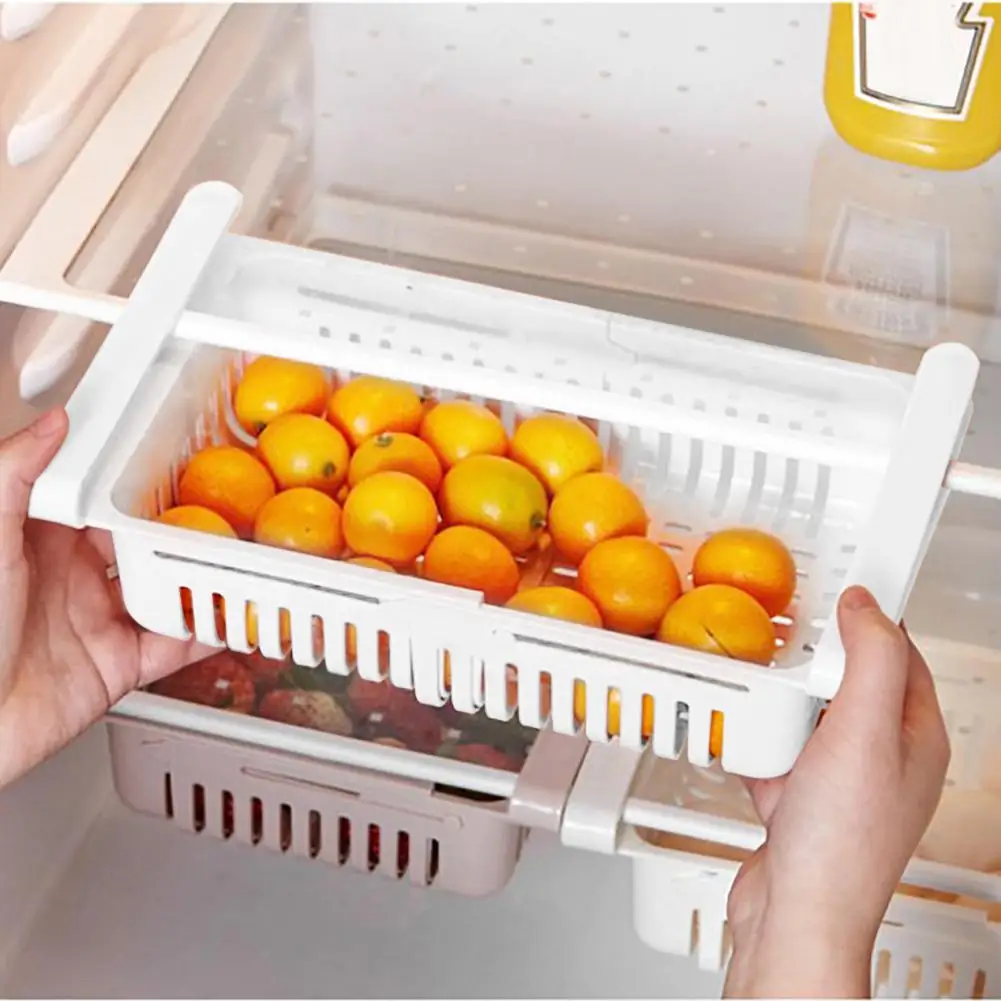 Adjustable Refrigerator Storage Rack Kitchen Refrigerator Storage Box