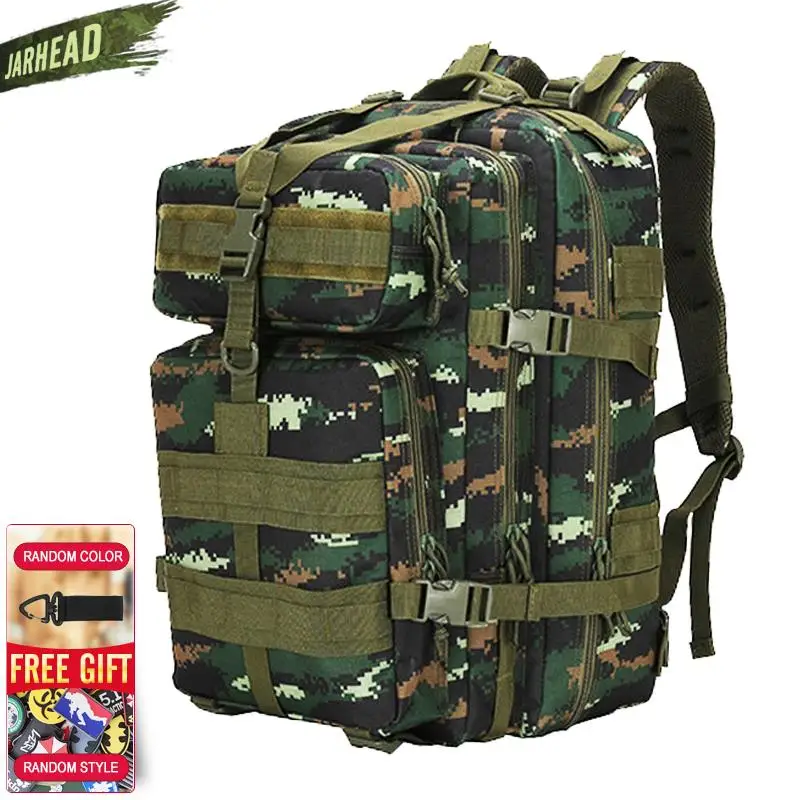 

50L Large Capacity Man Army Tactical Backpacks Military Assault Bags Outdoor 3P EDC Molle Pack For Trekking Camping Hunting Bag
