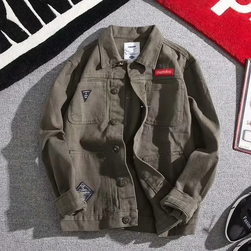 

Spring New Style 2018 Jeans Coat Men's Slim Fit Fashion Korean-style Trend Jacket Cowboy Clothing Students