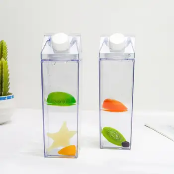 

Simple Portable Cup 500ML Milk Transparent Carton Bottle Outdoor Climbing Travel Or Camping Environmentally Reusable Friendly